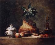 Jean Baptiste Simeon Chardin Style life with Brioche Sweden oil painting artist